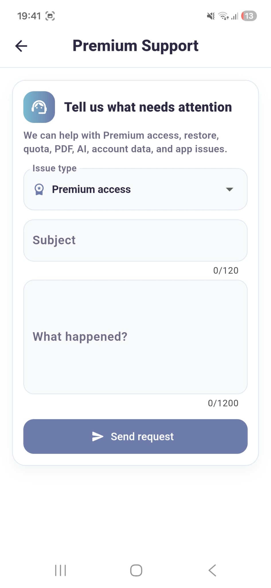DuyraCraft Premium Support request form